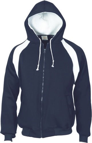 Mens Contrast Panel Fleecy Top with Hood - kustomteamwear.com