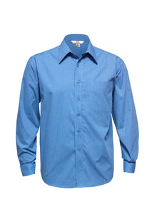  Mens Micro Check Long Sleeve Shirt - kustomteamwear.com