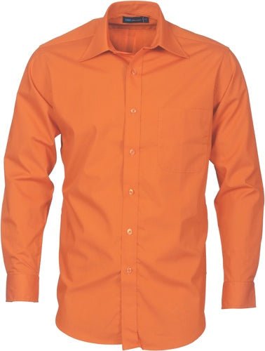 Mens Premier Poplin Business Shirts - Long Sleeve - kustomteamwear.com
