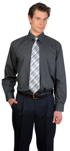 Mens Premier Poplin Business Shirts - Long Sleeve - kustomteamwear.com