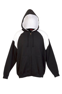 Mens Shoulder Contrast Zip Hoodie - kustomteamwear.com