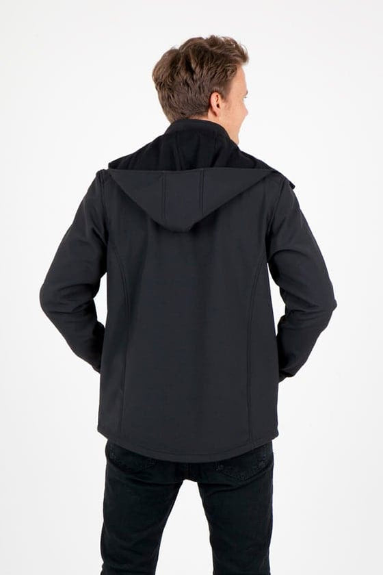 Men's Soft Shell HOODED Jacket - TEMPEST Range - kustomteamwear.com