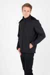 Men's Soft Shell HOODED Jacket - TEMPEST Range - kustomteamwear.com
