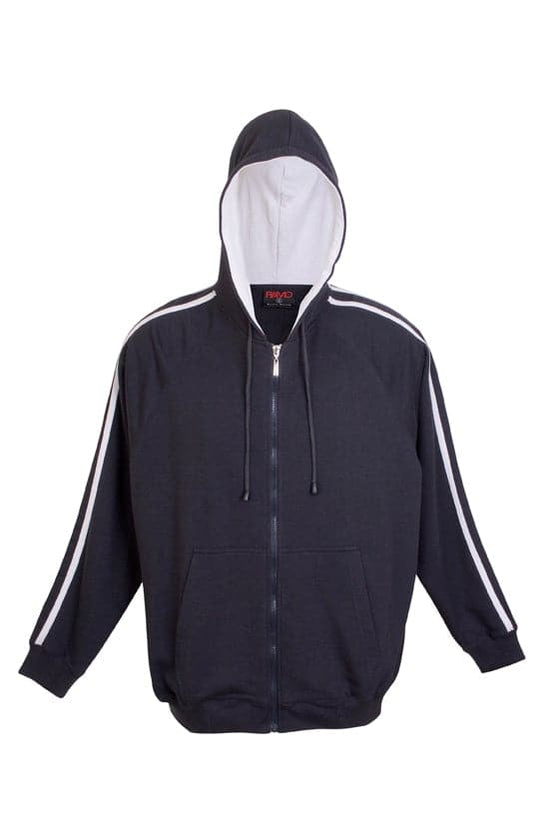 Mens Unbrushed Stripe Sleeve Hoodie - kustomteamwear.com