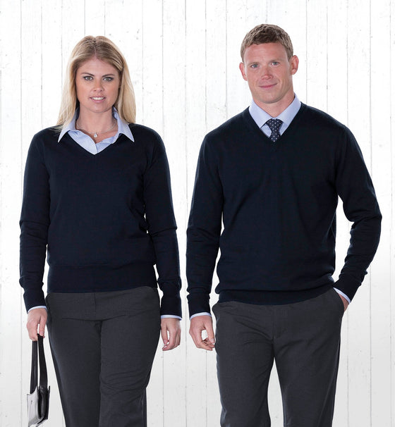 Merino Detailed Vee Pullover - Womens - kustomteamwear.com