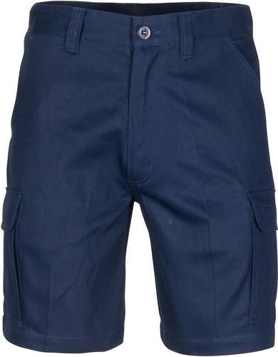 Middle Weight Cotton Double Slant Cargo Shorts - With Shorter Leg Length - kustomteamwear.com