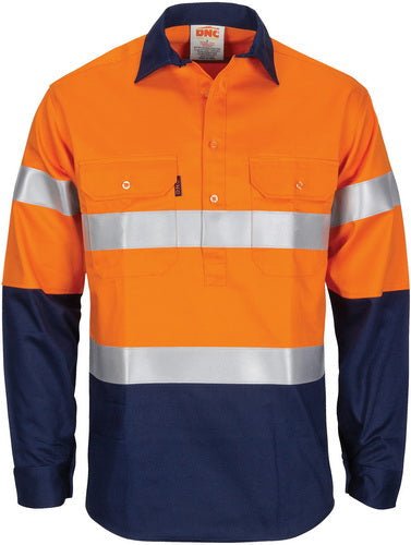 Paton Saint Flame Retardant 2 Tone Cotton Shirt with 3M F/R Tape - L/S - kustomteamwear.com