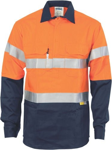 Patron saint flame retardant arc rated closed front shirt with "X" back 3M F/R R/tape - L/S - kustomteamwear.com