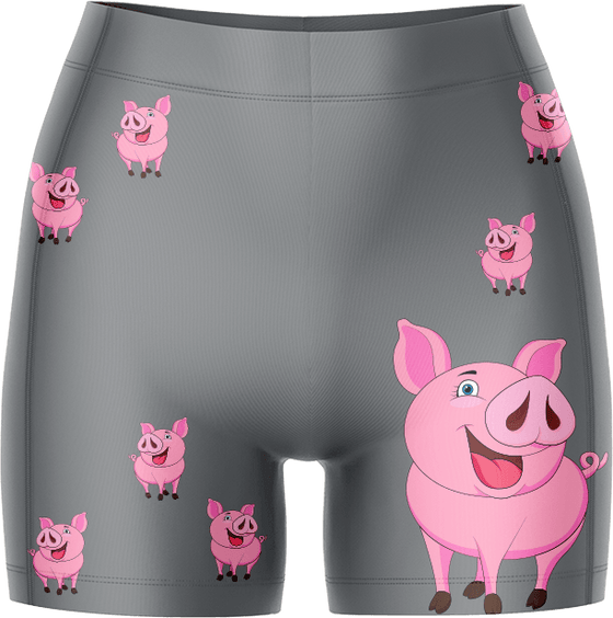 Percy Pig Ladies Gym Shorts - fungear.com.au