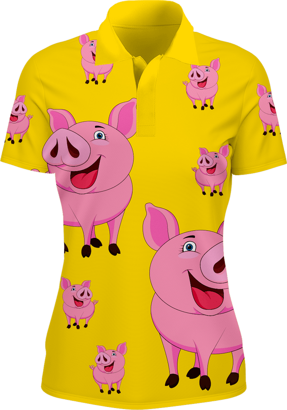 Percy Pig Women's Polo - fungear.com.au