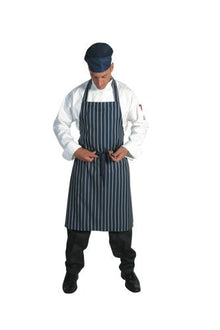  Pinstripe Full Bib Apron - No Pocket - kustomteamwear.com