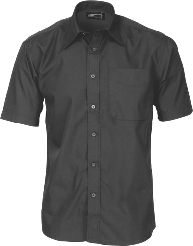 Polyester Cotton Business Shirt - Short Sleeve - kustomteamwear.com