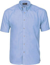 Polyester Cotton Chambray Business Sh irt - Short Sleeve - kustomteamwear.com