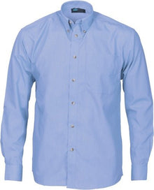  Polyester Cotton Chambray Business Shirt - Long Sleeve - kustomteamwear.com