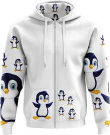  Pranksta Penguin Full Zip Hoodies Jacket - fungear.com.au