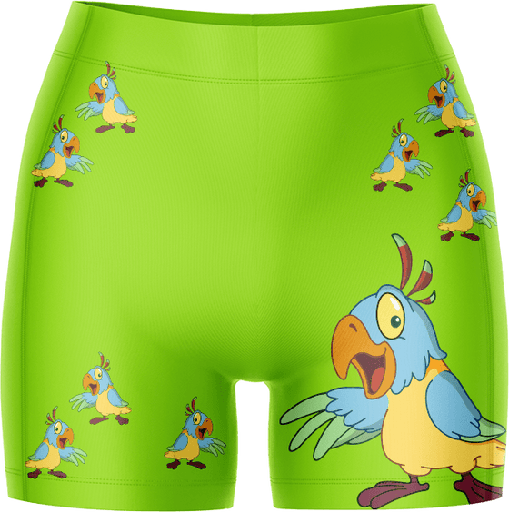 Psycho Parrot Bike Shorts - fungear.com.au