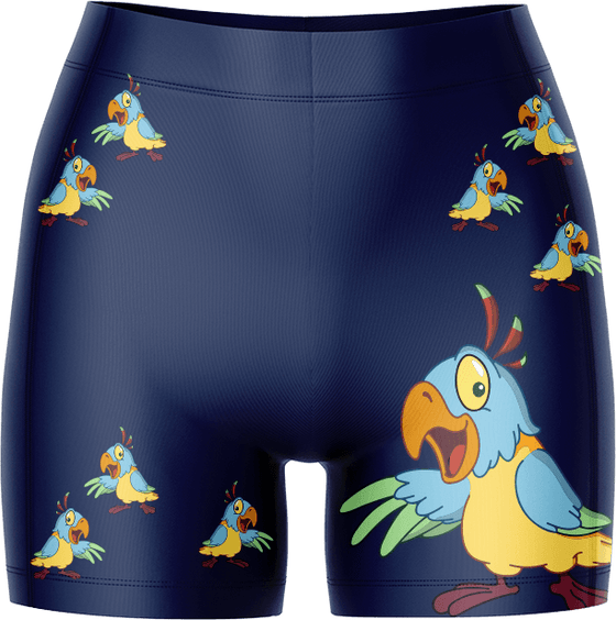 Psycho Parrot Bike Shorts - fungear.com.au