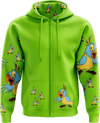 Psycho Parrot Full Zip Hoodies Jacket - fungear.com.au