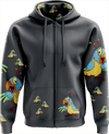 Psycho Parrot Full Zip Hoodies Jacket - fungear.com.au