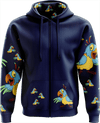 Psycho Parrot Full Zip Hoodies Jacket - fungear.com.au