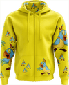 Psycho Parrot Full Zip Hoodies Jacket - fungear.com.au