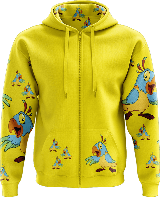 Psycho Parrot Full Zip Hoodies Jacket - fungear.com.au