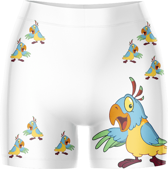 Psycho Parrot Ladies Gym Shorts - fungear.com.au