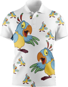 Psycho Parrot Men's Short Sleeve Polo - fungear.com.au