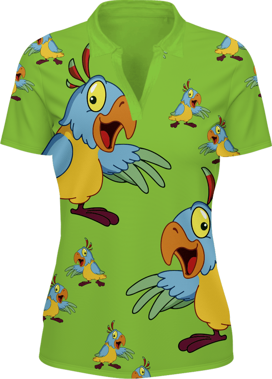 Psycho Parrot Women's Polo - fungear.com.au