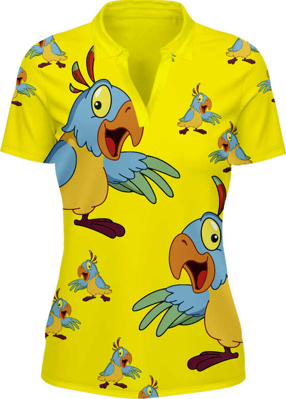 Psycho Parrot Women's Polo - fungear.com.au