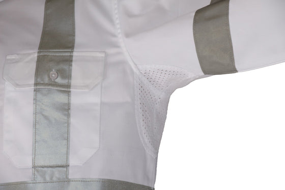 RTA NIGHT WORKER WHITE SHIRT WITH CSR R/TAPE. - kustomteamwear.com