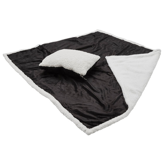 Sherpa 2-in-1 Pillow Blanket - kustomteamwear.com
