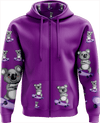 Skater Koala Full Zip Hoodies Jacket - fungear.com.au