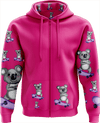 Skater Koala Full Zip Hoodies Jacket - fungear.com.au