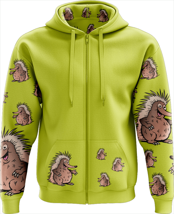 Spunky Echidna Full Zip Hoodies Jacket - fungear.com.au