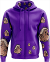 Spunky Echidna Full Zip Hoodies Jacket - fungear.com.au