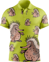 Spunky Echidna Men's Short Sleeve Polo - fungear.com.au