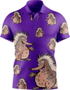 Spunky Echidna Men's Short Sleeve Polo - fungear.com.au