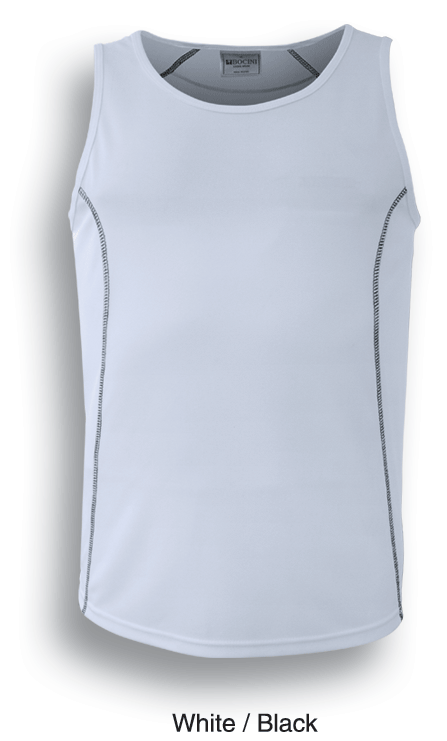 STITCH FEATURE ESSENTIALS--MENS STITCH SINGLET - kustomteamwear.com