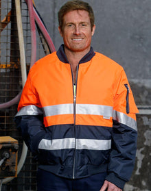  SW16A Hi Vis Two Tone Flying Jacket With 3M Tapes - kustomteamwear.com