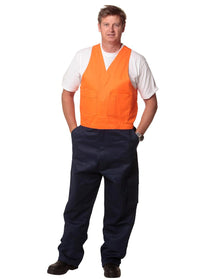 SW202 Hi His Two Tone Men's Cotton Drill Action Back Overall Stout - kustomteamwear.com