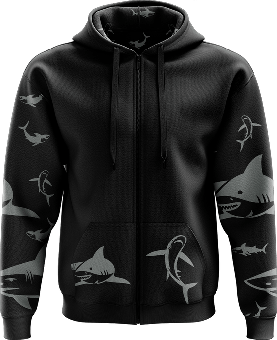 Swim with Sharks Full Zip Hoodies Jacket - fungear.com.au