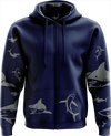 Swim with Sharks Full Zip Hoodies Jacket - fungear.com.au