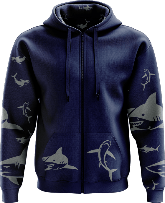 Swim with Sharks Full Zip Hoodies Jacket - fungear.com.au