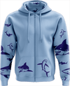 Swim with Sharks Full Zip Hoodies Jacket - fungear.com.au