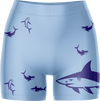 Swim With Sharks Ladies Gym Shorts - fungear.com.au