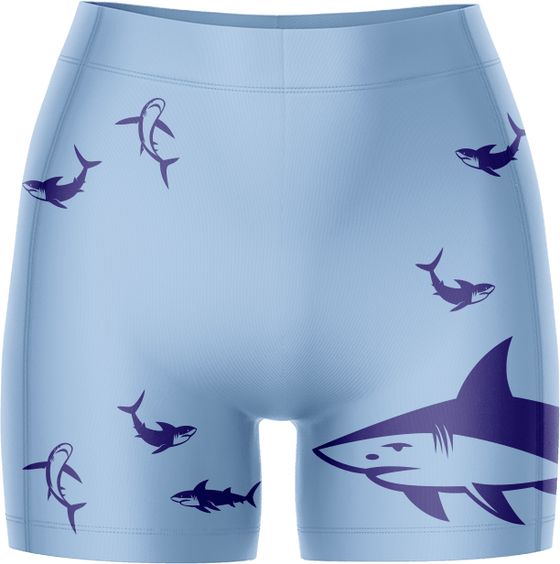 Swim With Sharks Ladies Gym Shorts - fungear.com.au