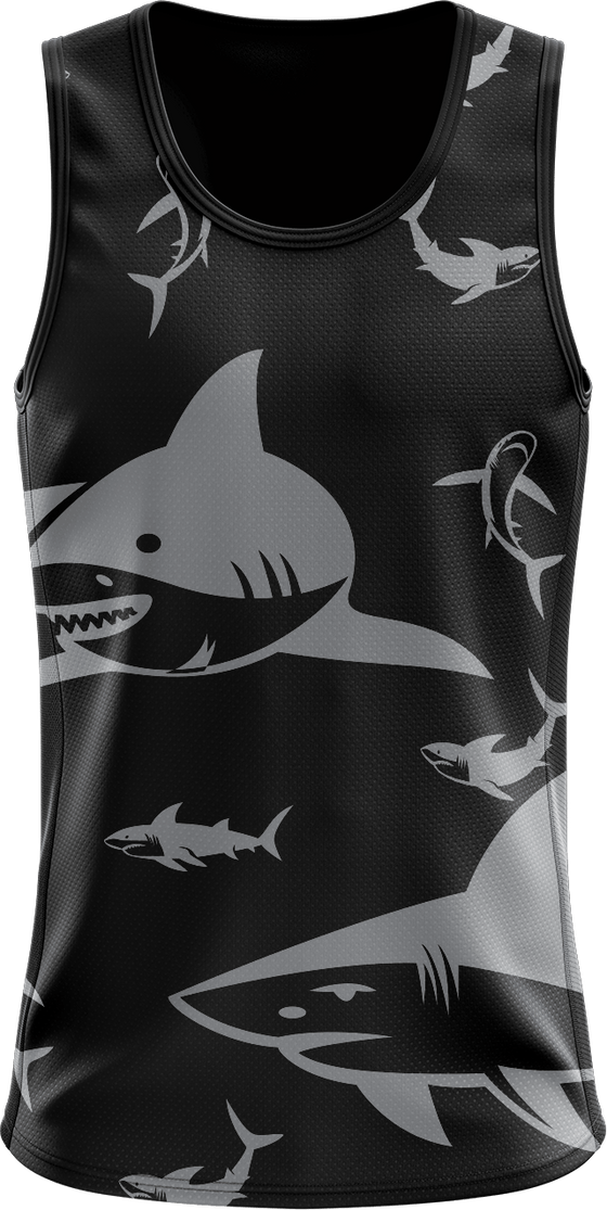 Swim with Sharks Singlets - fungear.com.au