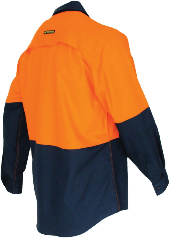 Two-Tone RipStop Cotton Cool Shirt, L/S - kustomteamwear.com