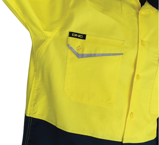 Two-Tone RipStop Cotton Cool Shirt, S/S - kustomteamwear.com